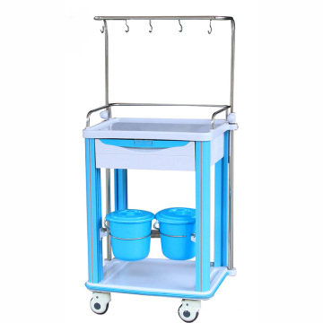 New Style Luxury ABS Plastic Hospital Emergency Clinical Infusion Treatment Trolley Cart